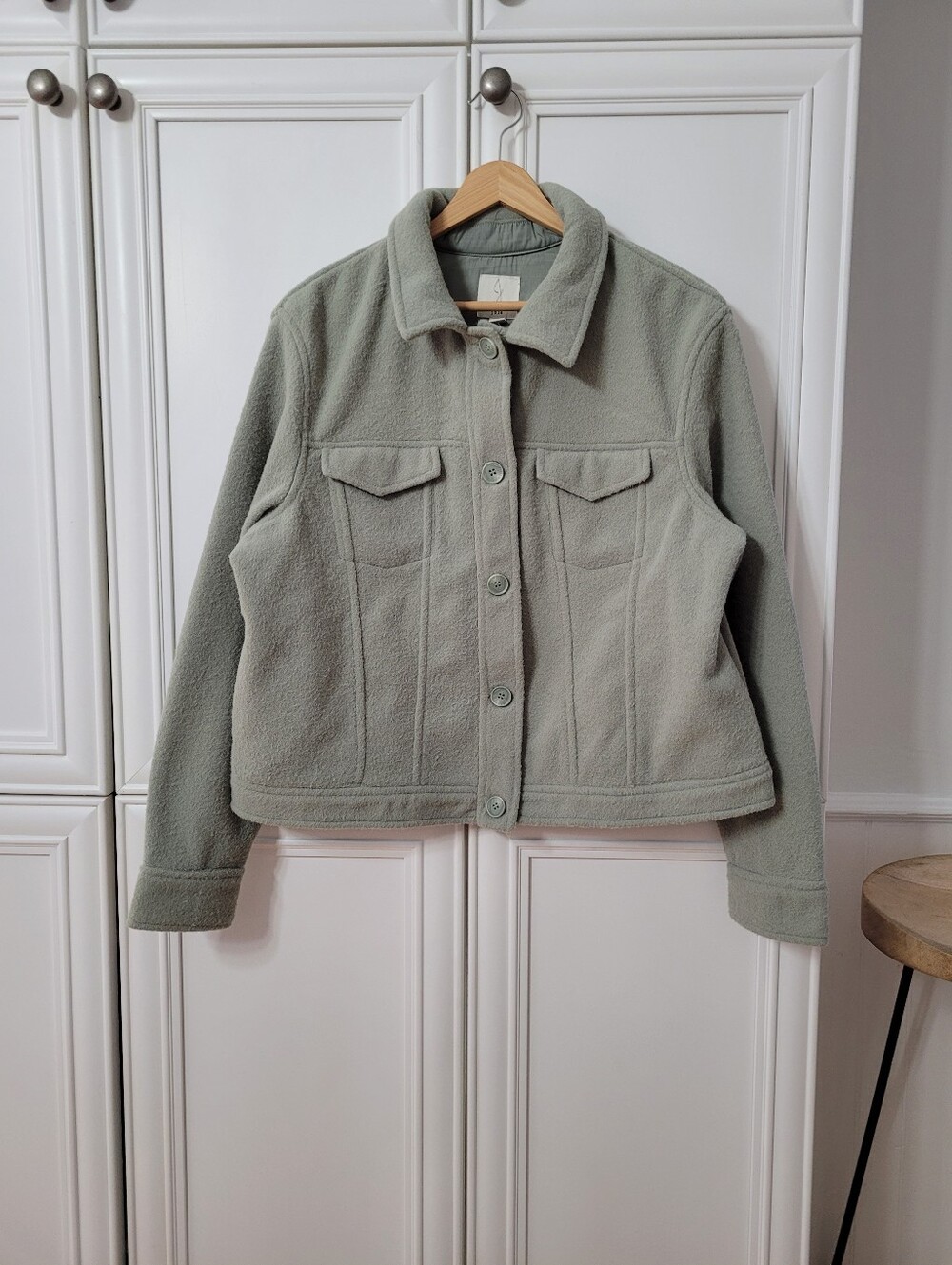JOIE Crop Lightweight Jacket Sage Green XL